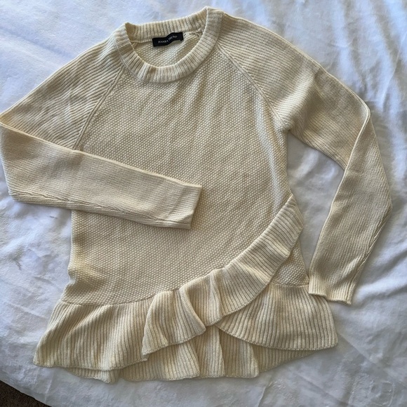 Wrap ruffle style sweater by Ivanka Trump feminine top size small - Picture 5 of 5